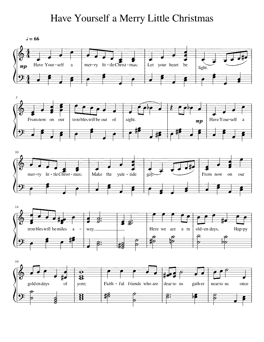 Partitura Have Yourself a Merry Little Christmas