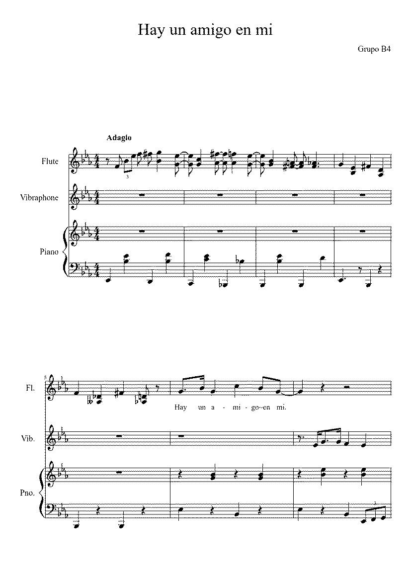Partitura Hay Un Amigo en Mi