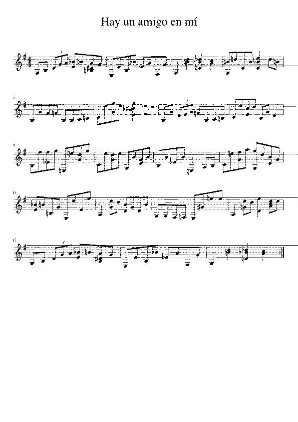 Partitura Hay Un Amigo en Mi Toy Story