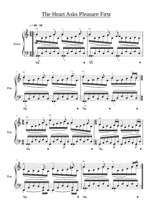 Partitura Heart Asks Pleasure First