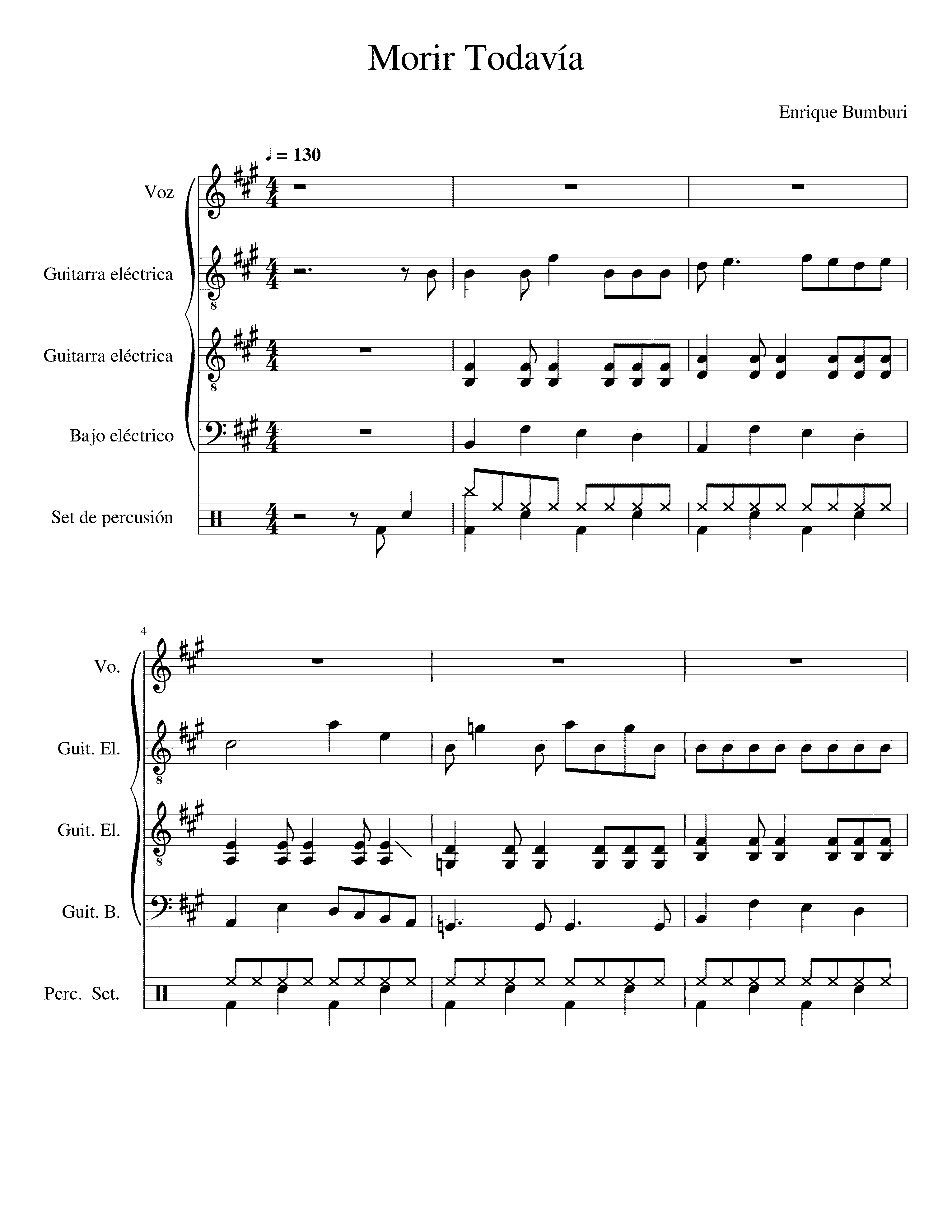 Partitura Heroes del Silencio