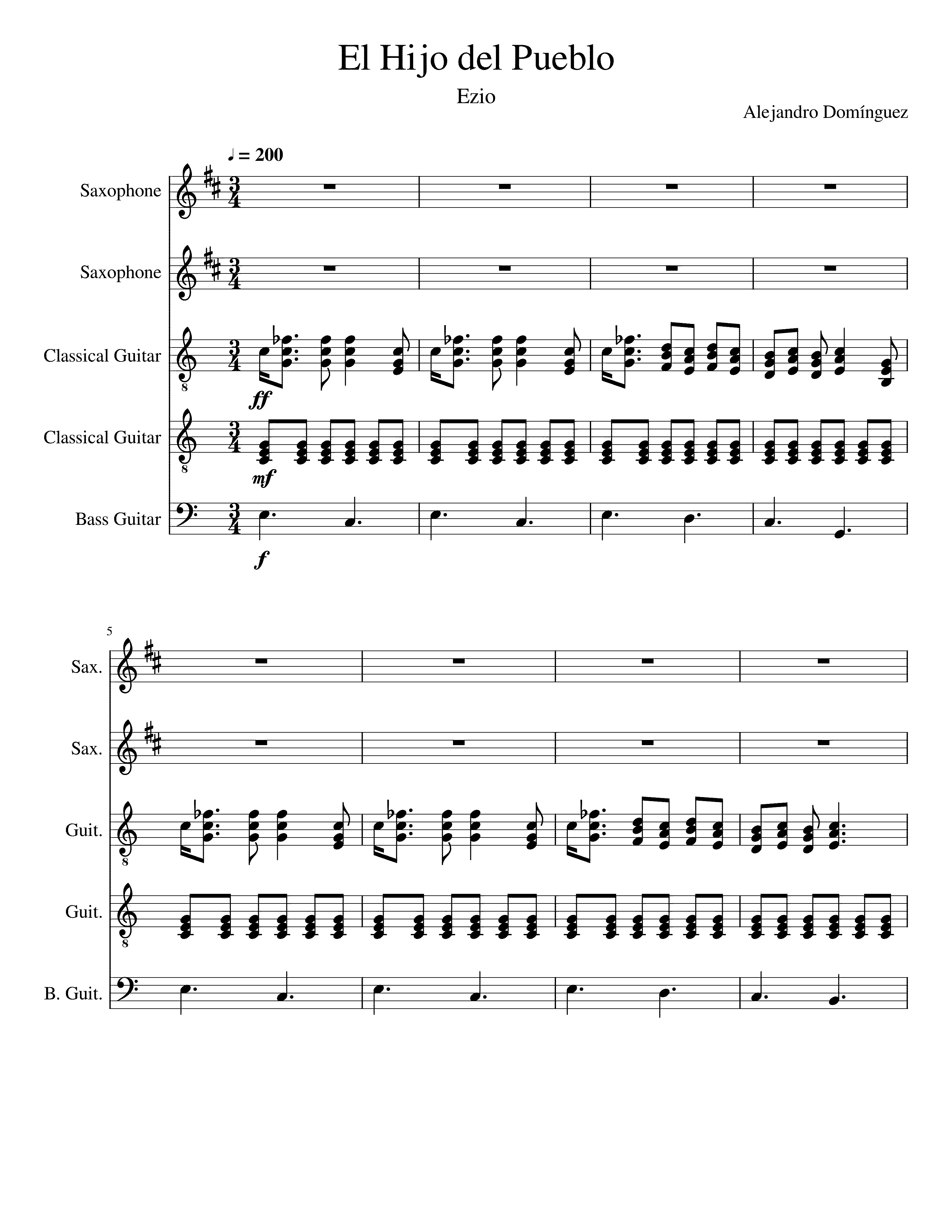 Partitura Hijo del Pueblo