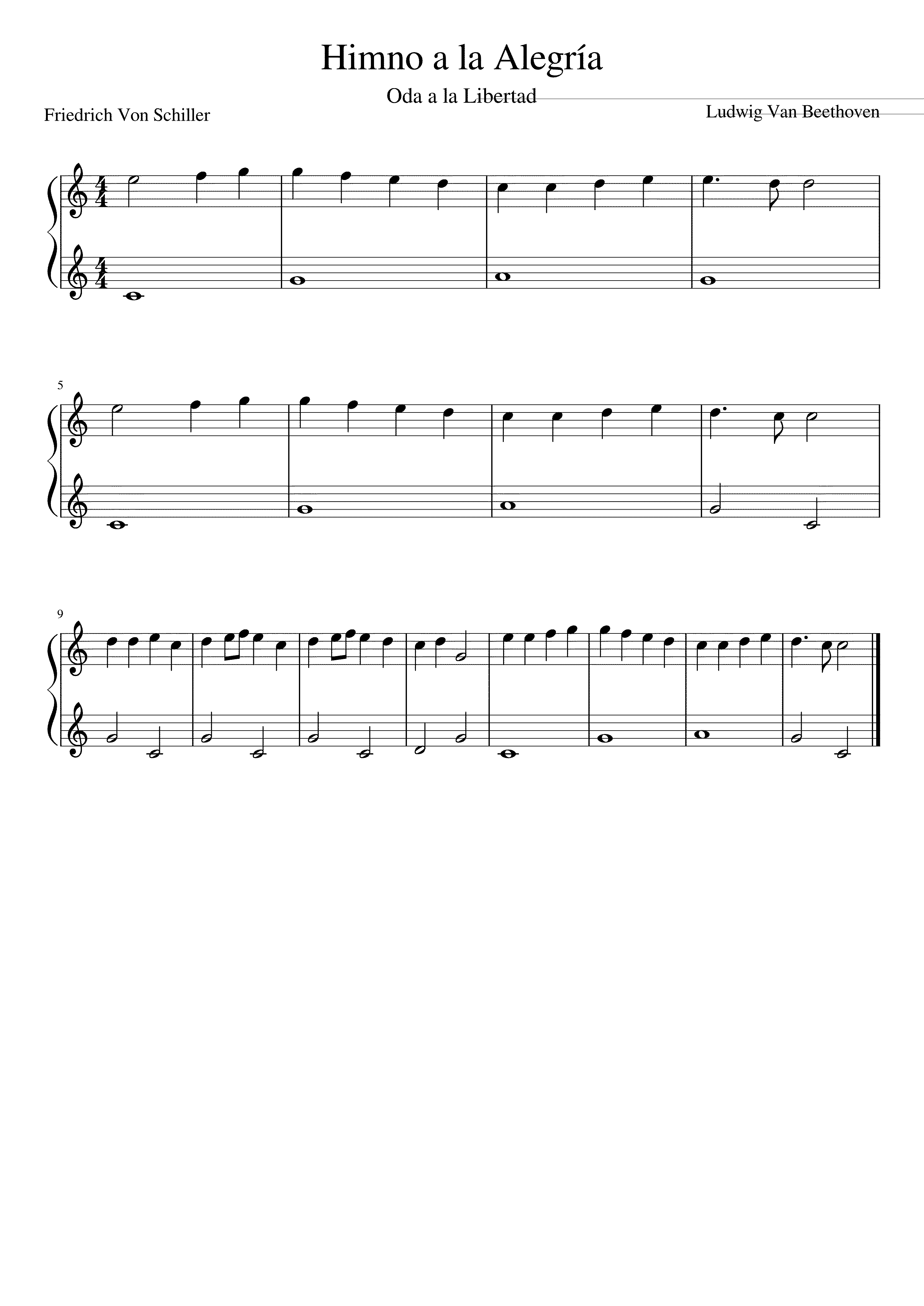 Partitura Himno Aleman
