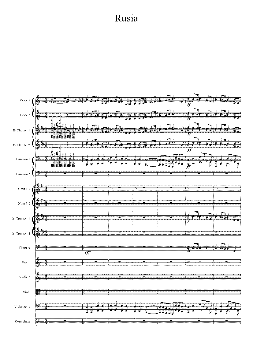 Partitura Himno de Rusia