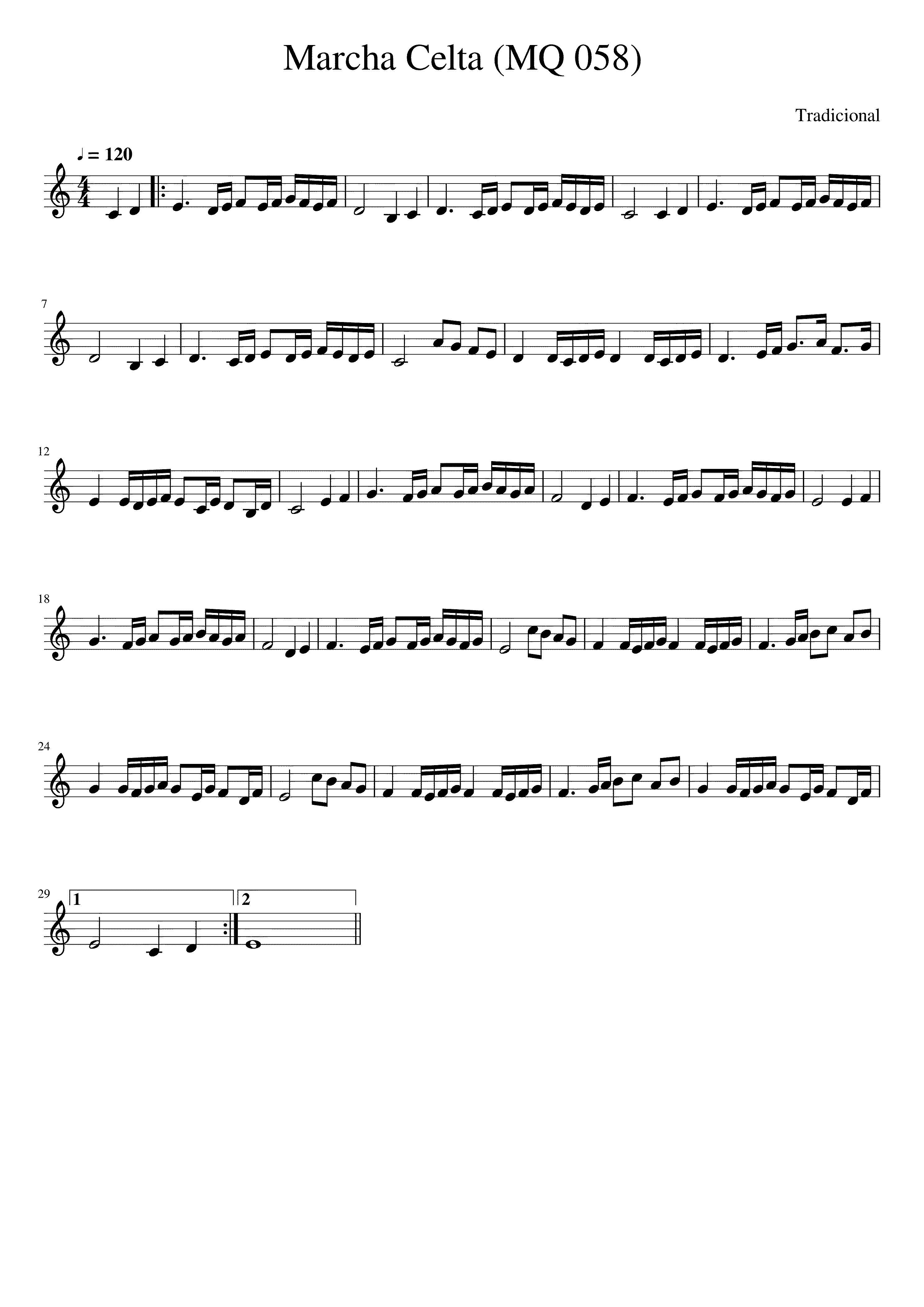 Partitura Himno del Antiguo Reino de Galicia