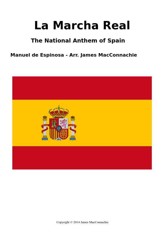 Partitura Himno Nacional Español