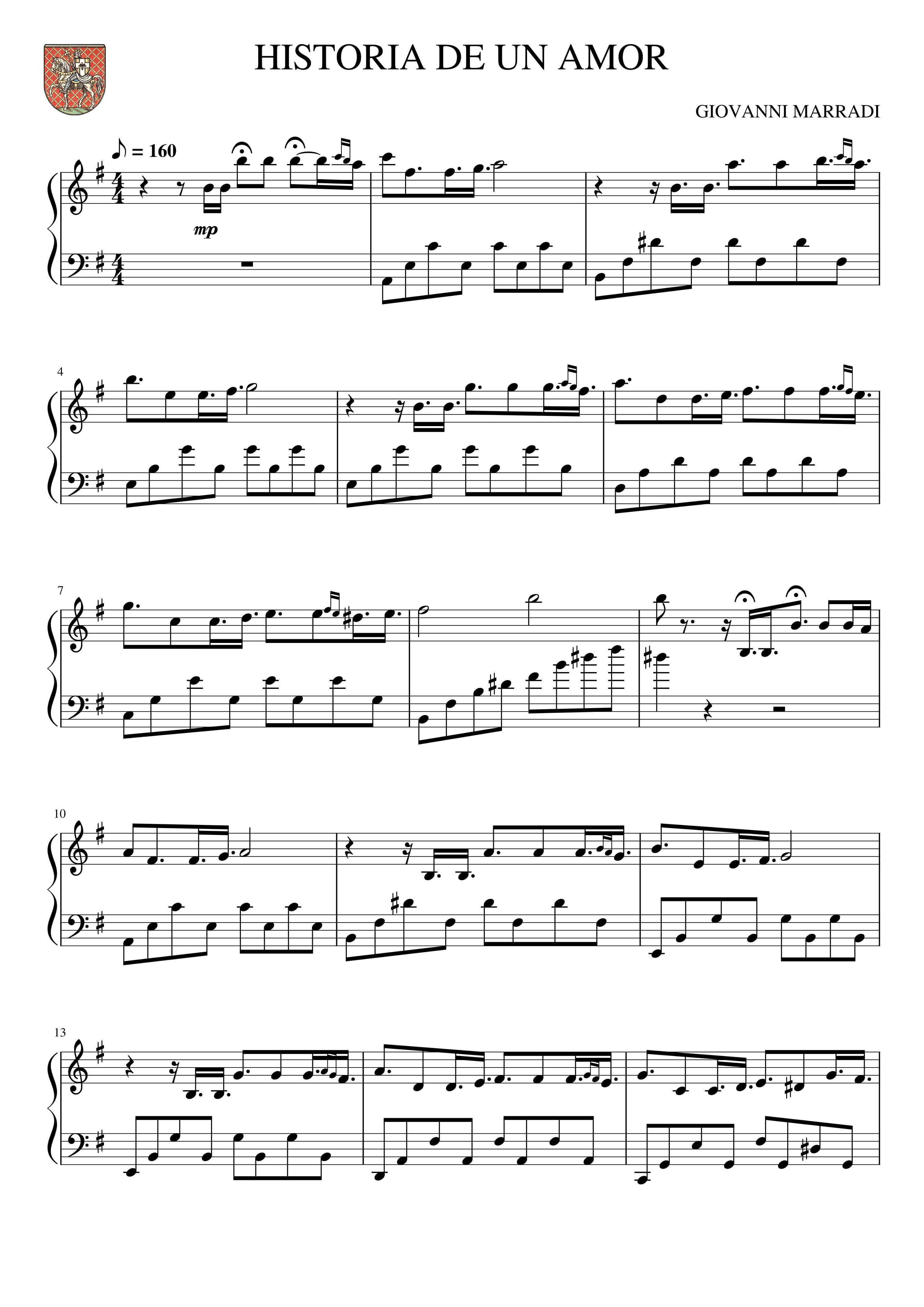 Partitura Historia