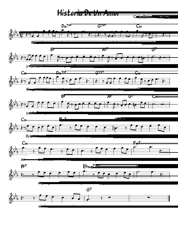 Partitura Historia de Un Amor Luis Miguel