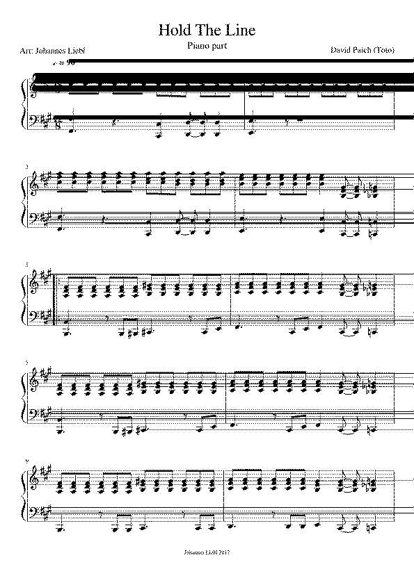 Partitura Hold The Line
