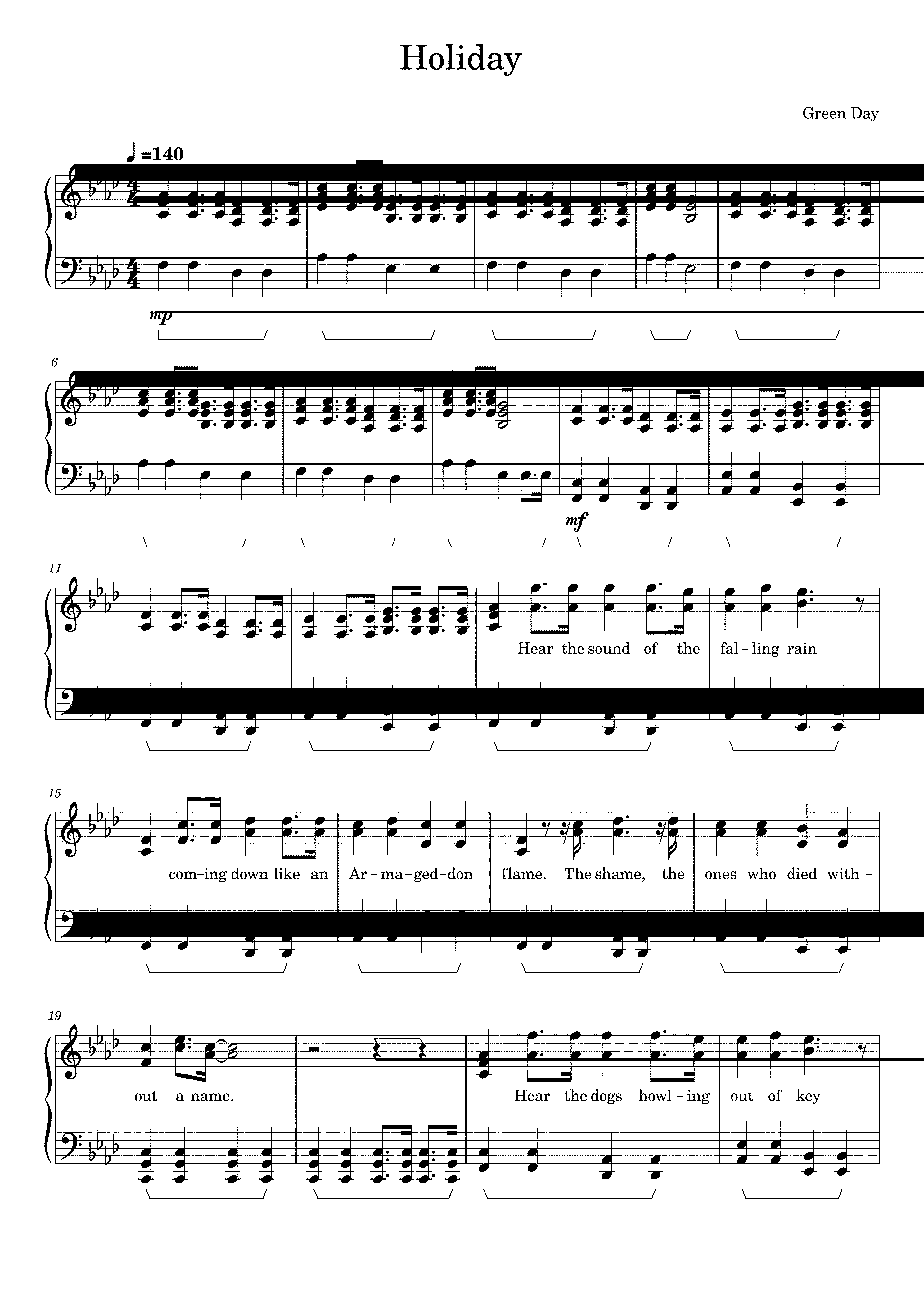 Partitura Holiday