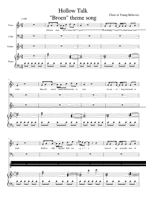 Partitura Hollow Talk
