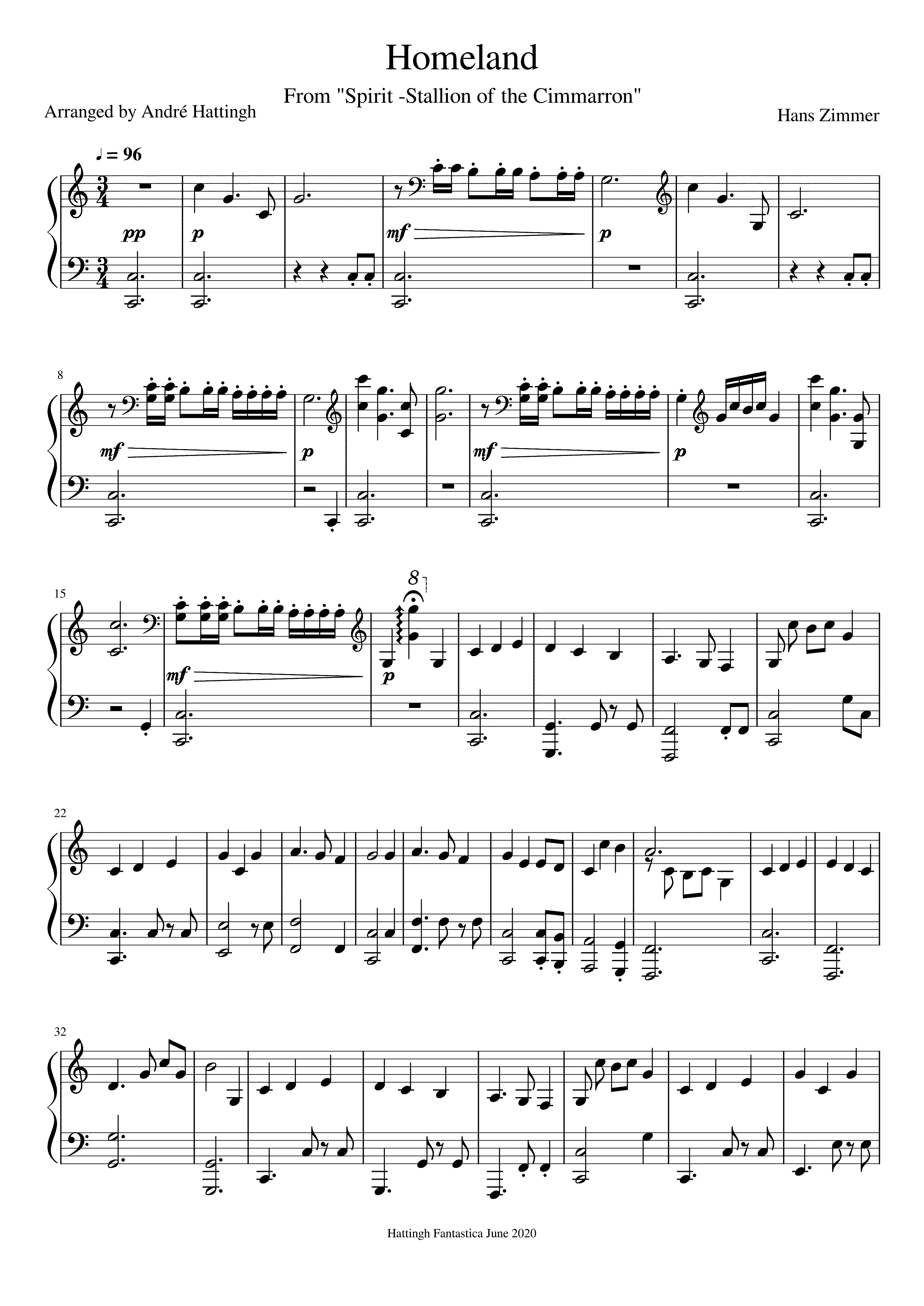 Partitura Homeland Spirit