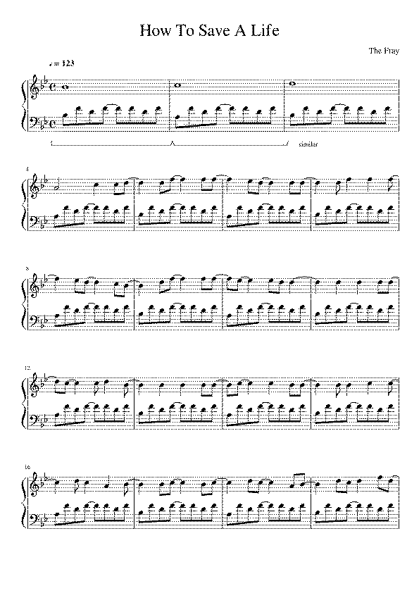 Partitura How To Save a Life
