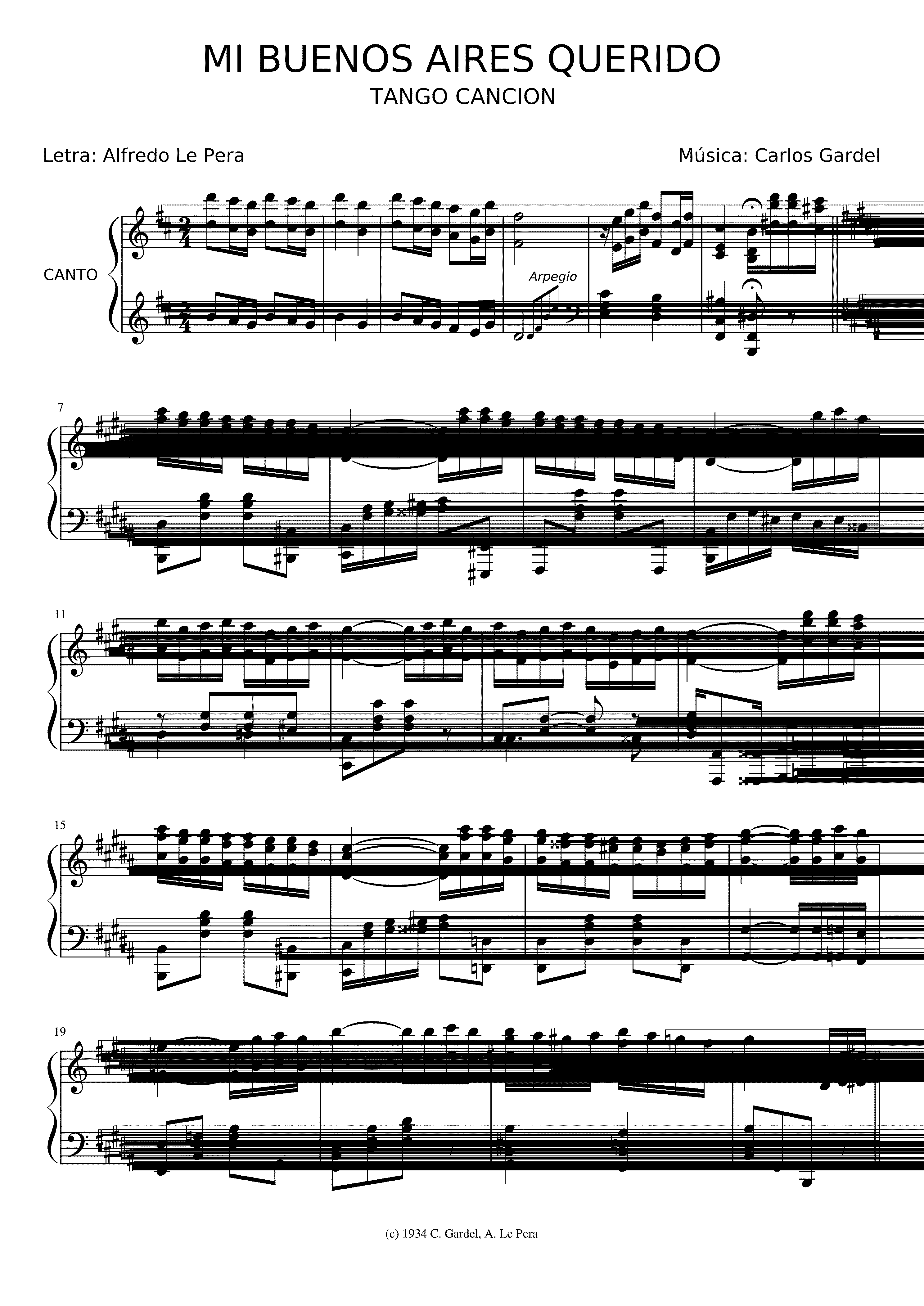 Partitura Hoy en La Tierra