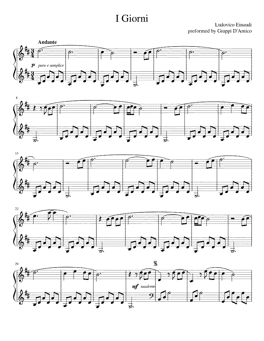 Partitura I Giorni