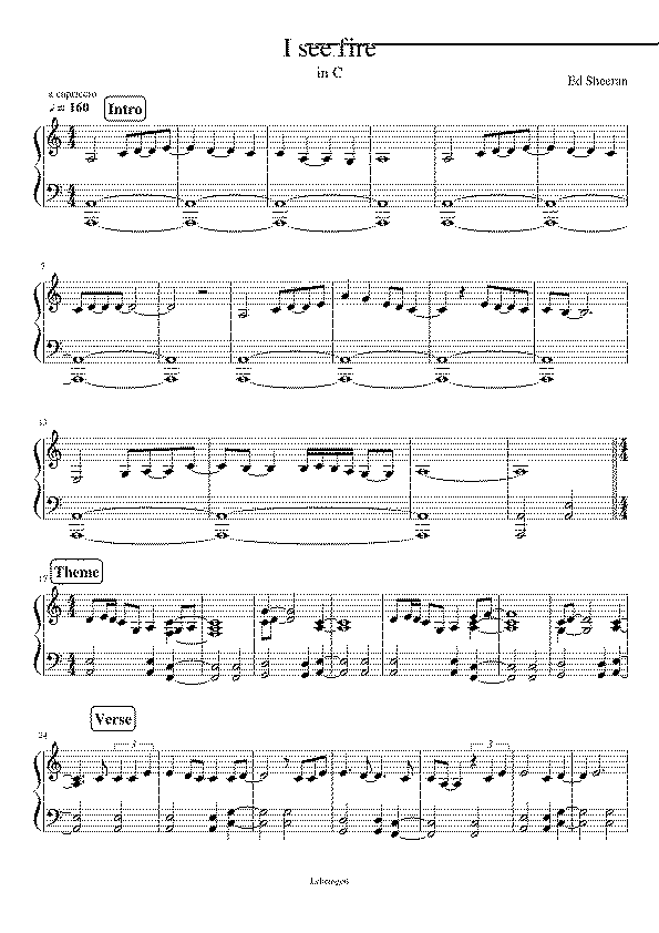 Partitura I See Fire