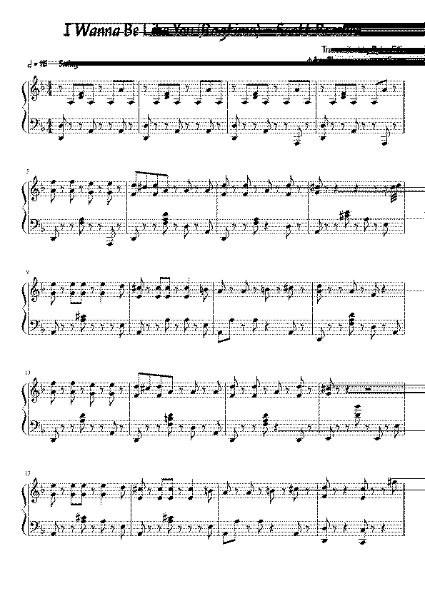 Partitura I Wanna Be Like You