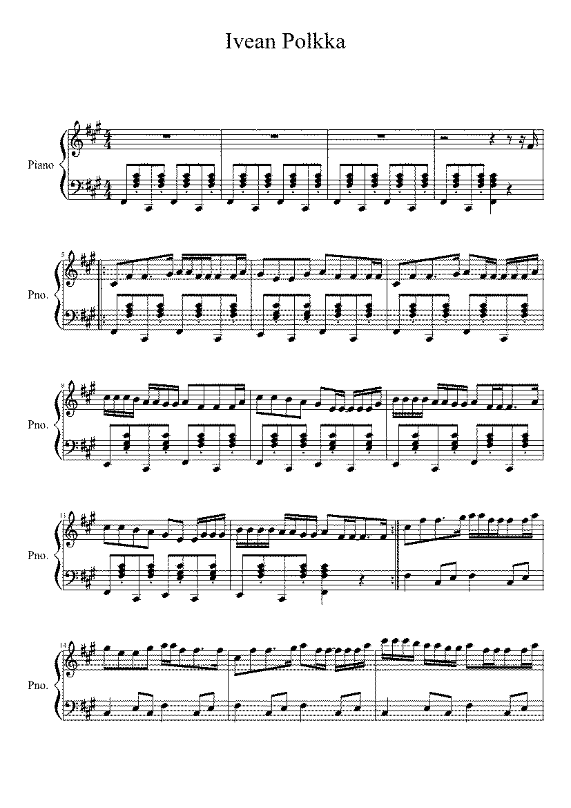 Partitura Ievan Polkka