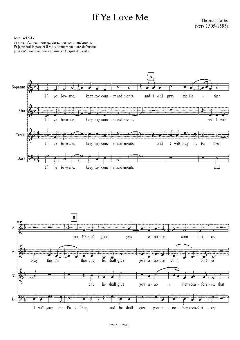 Partitura If Ye Love Me