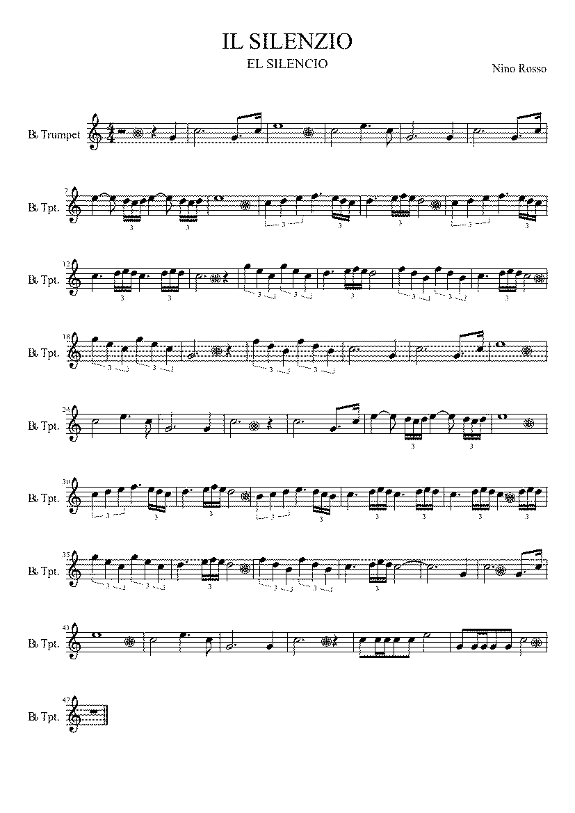 Partitura Il Silenzio