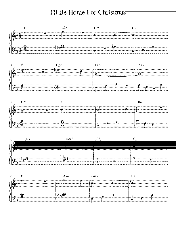 Partitura I'll Be Home For Christmas