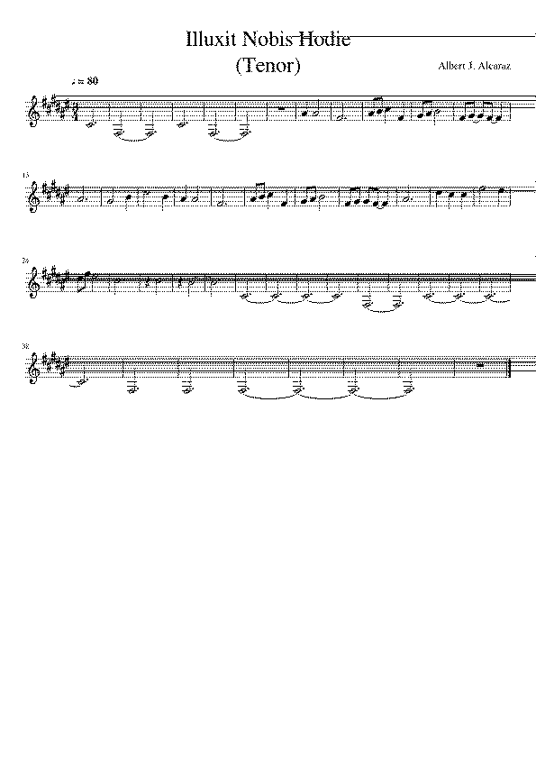 Partitura Illuxit Nobis Alcaraz