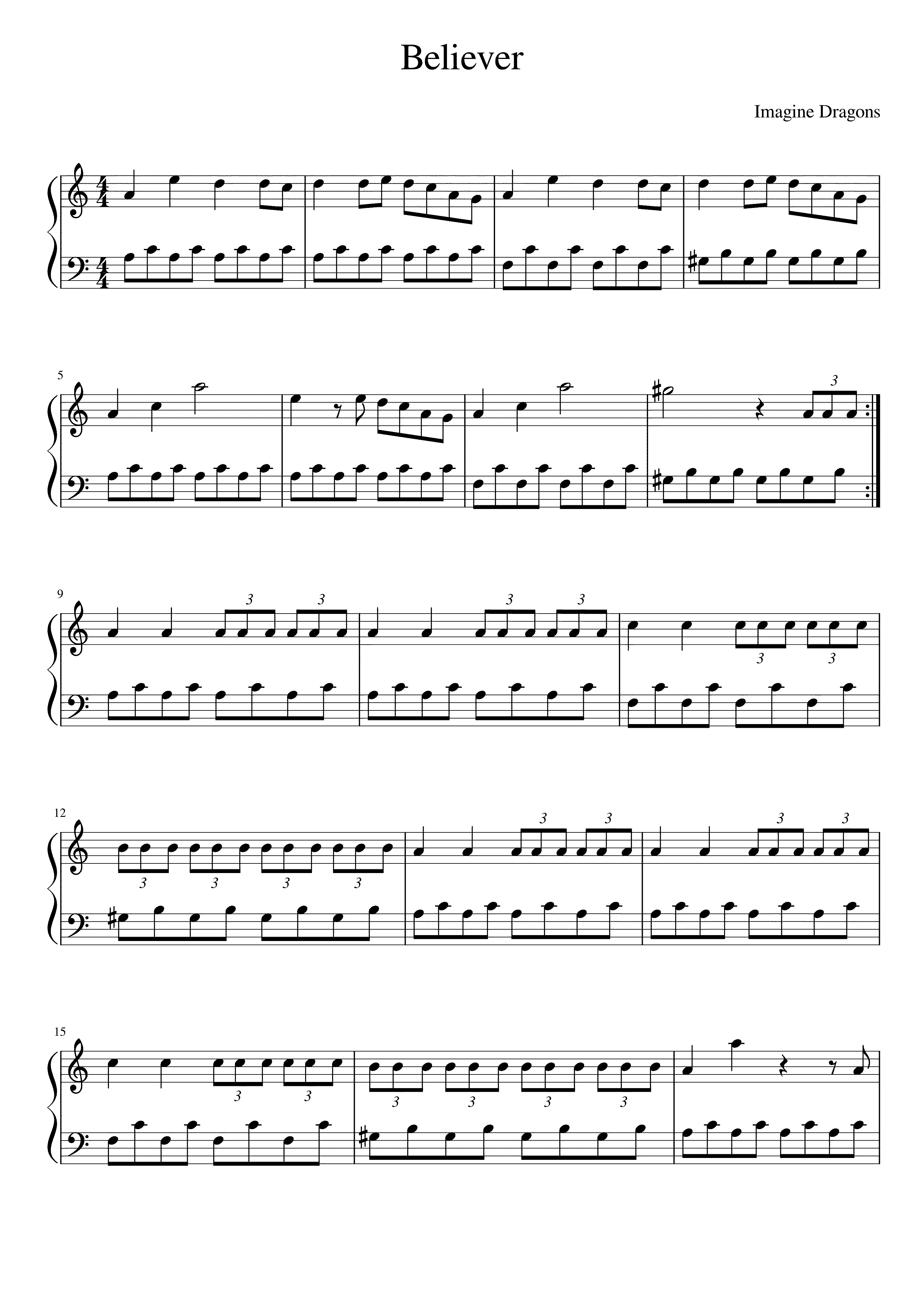 Partitura Imagin