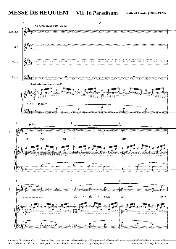 Partitura In Paradisum