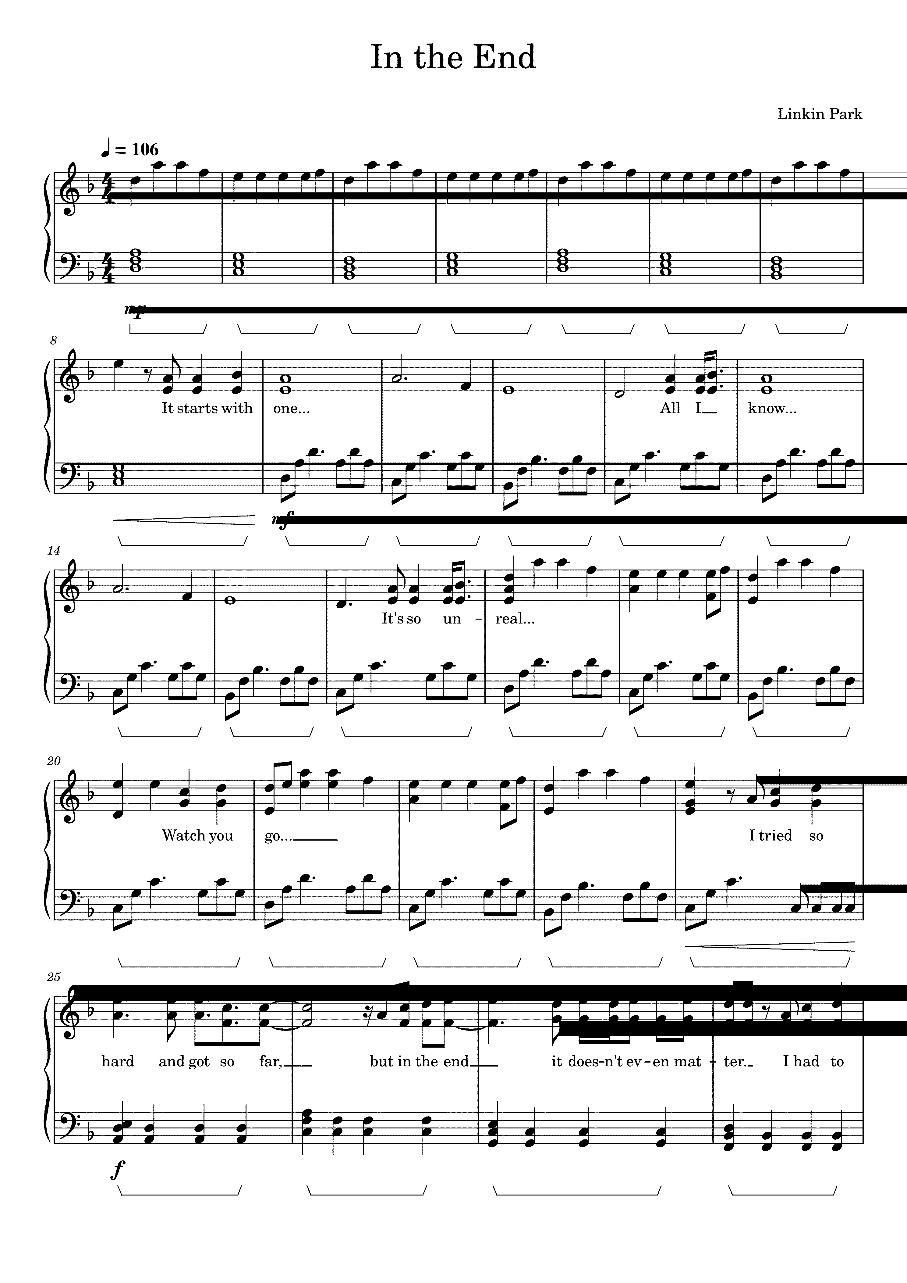 Partitura In The End