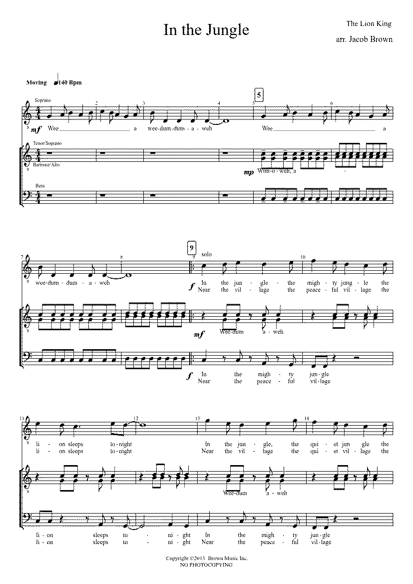 Partitura In The Jungle