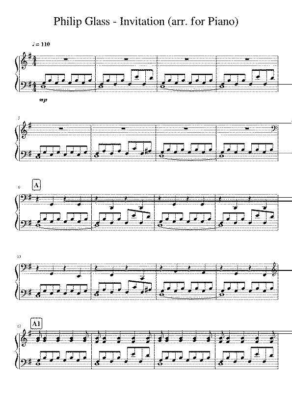 Partitura Invitation