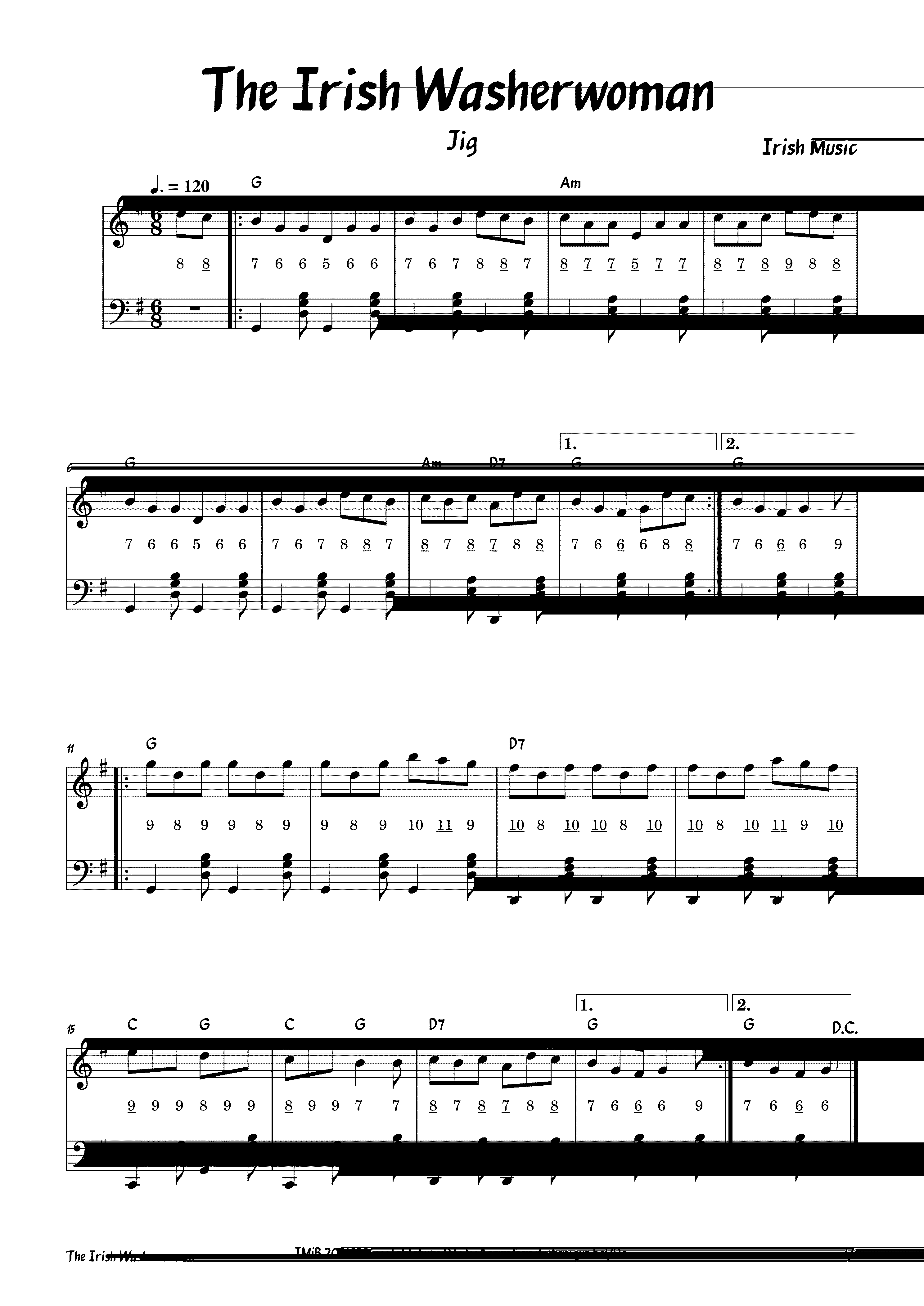 Partitura Irish Jig