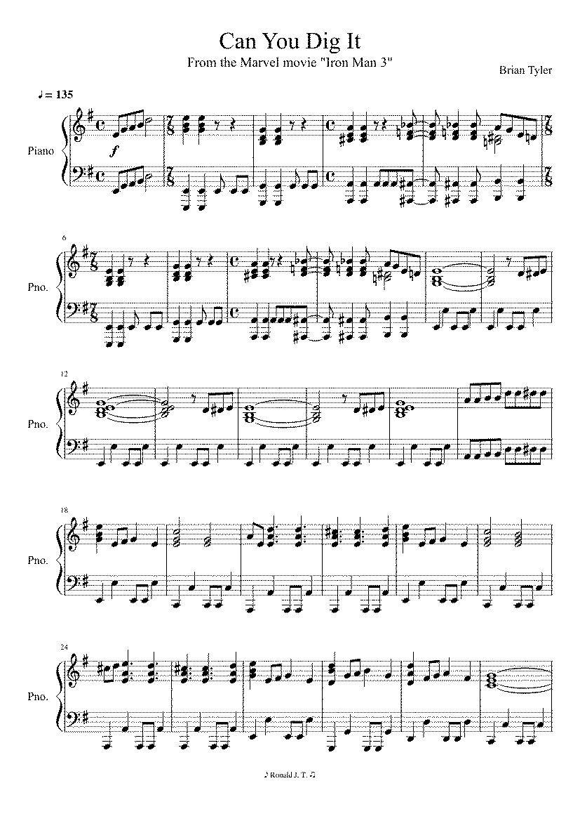 Partitura Iron Man