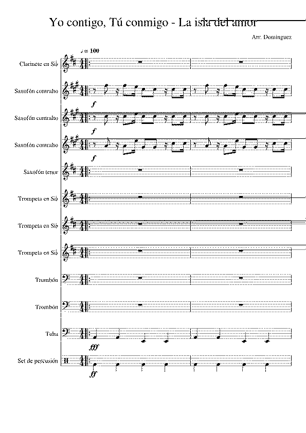 Partitura Isla del Amor