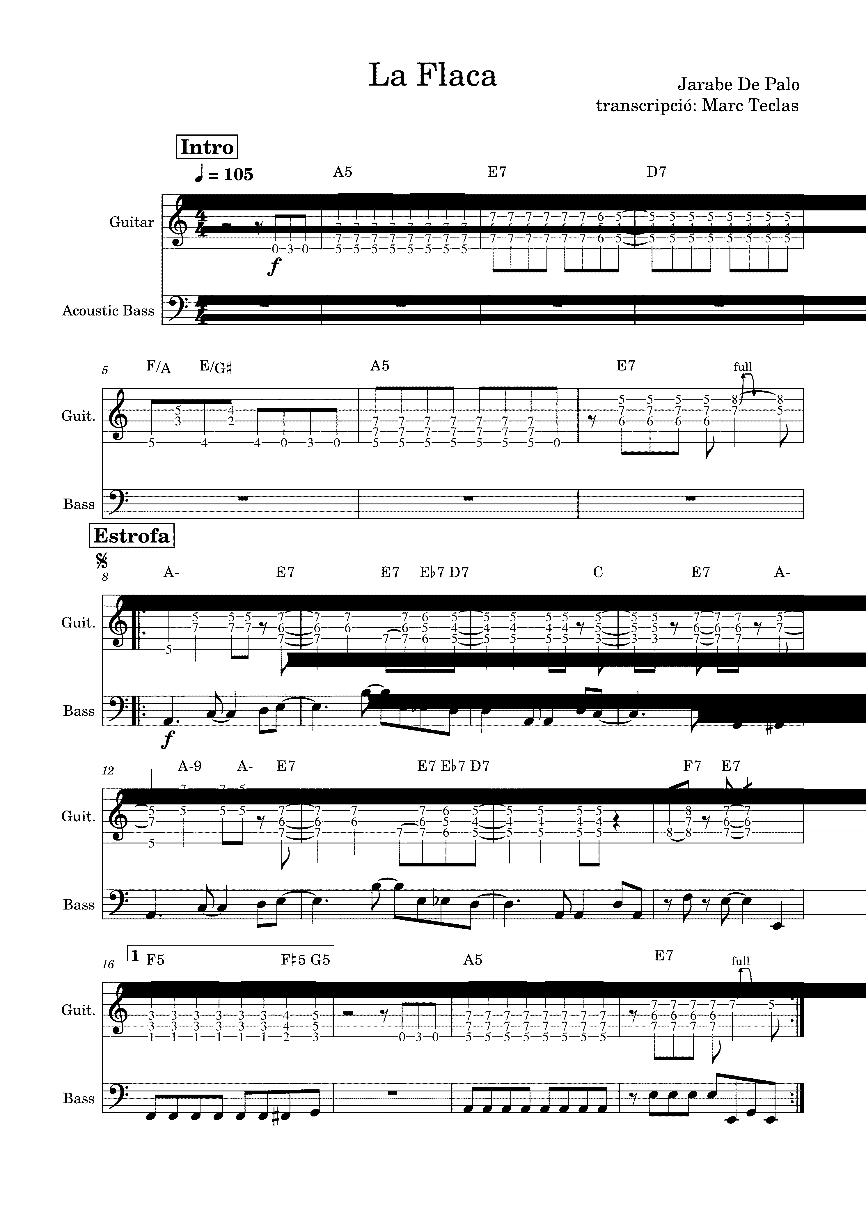 Partitura Jarabe de Palo