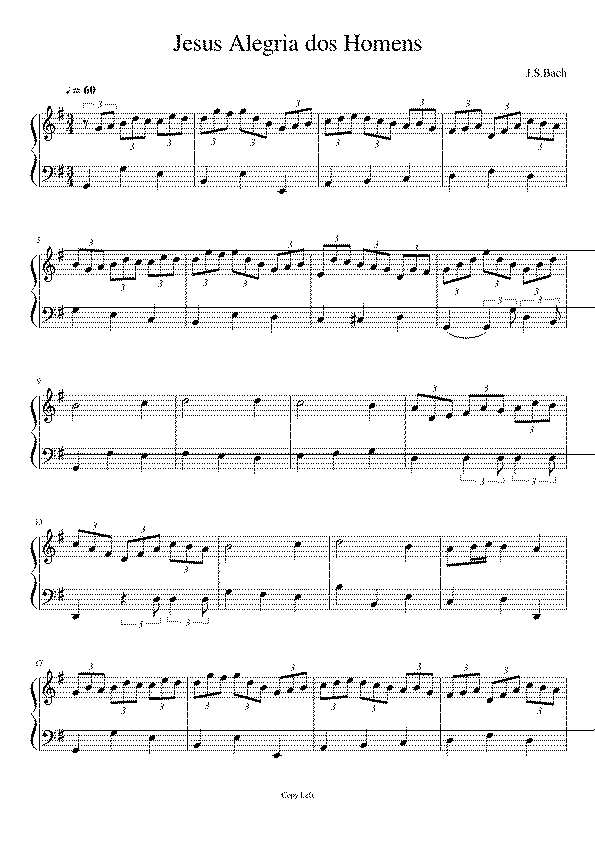 Partitura Jesus Alegria Dos Homens