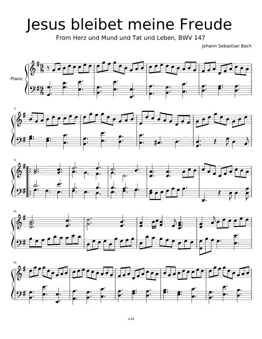 Partitura Jesus Bleibet