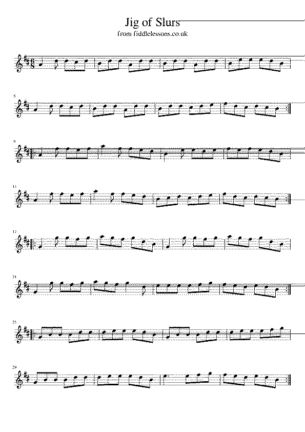 Partitura Jig of Slurs