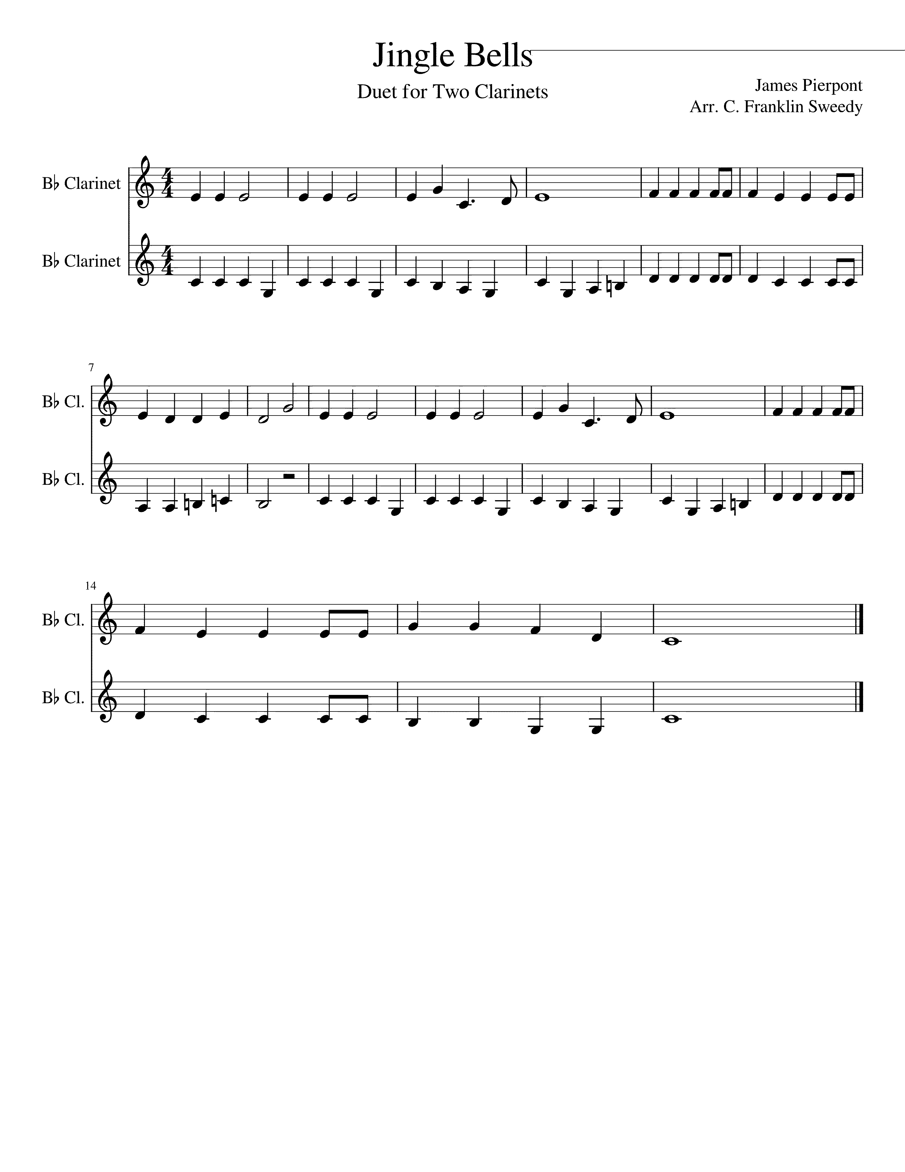 Partitura Jingel Bells