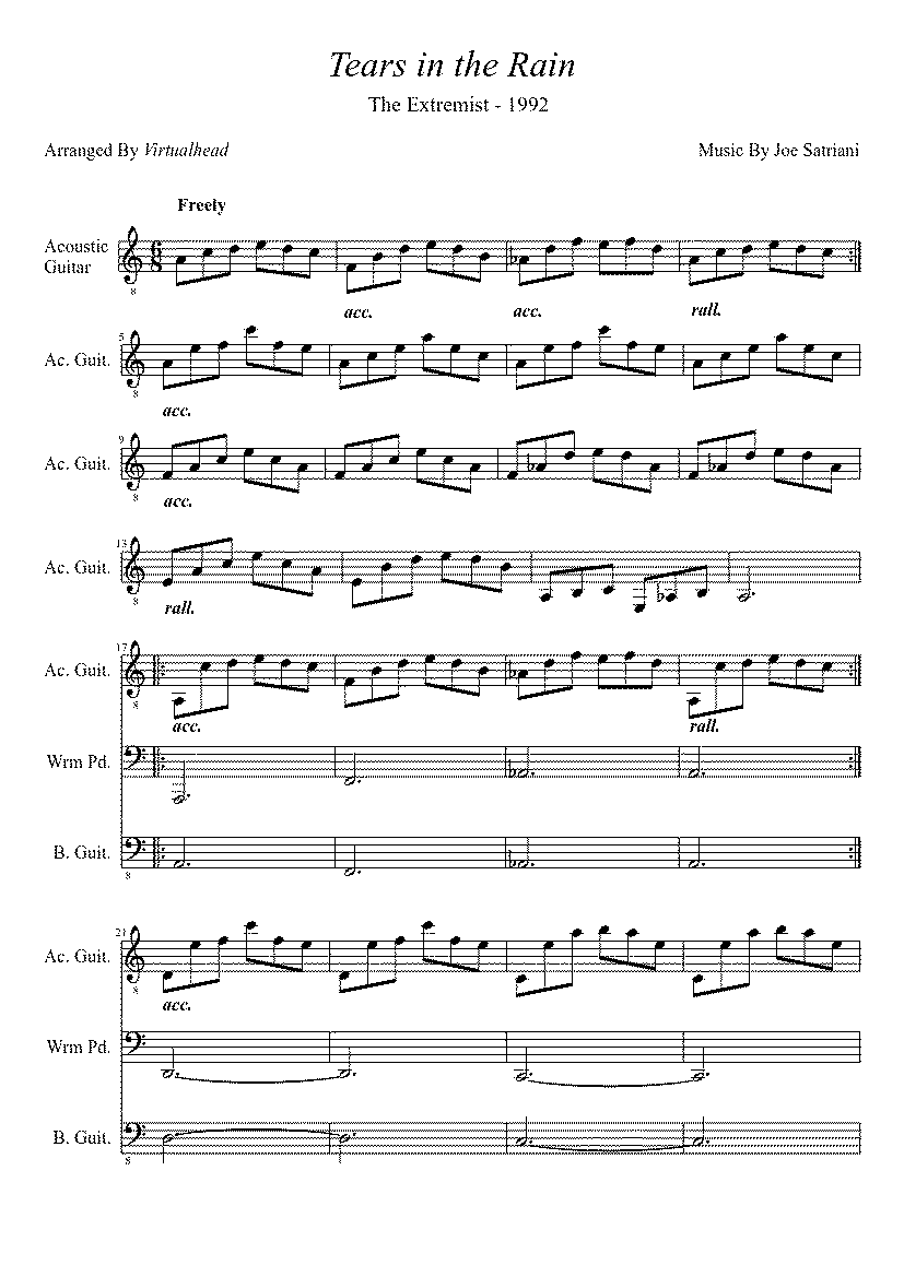 Partitura Joe Satriani