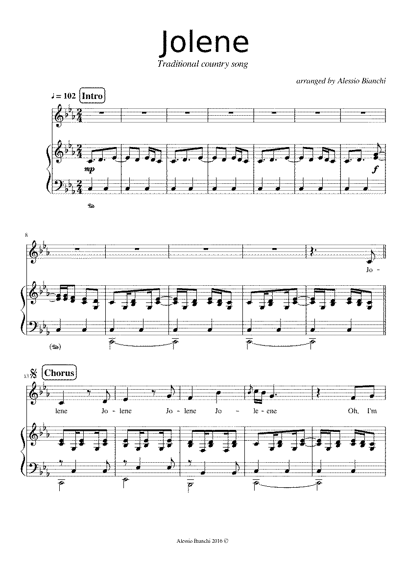Partitura Jolene
