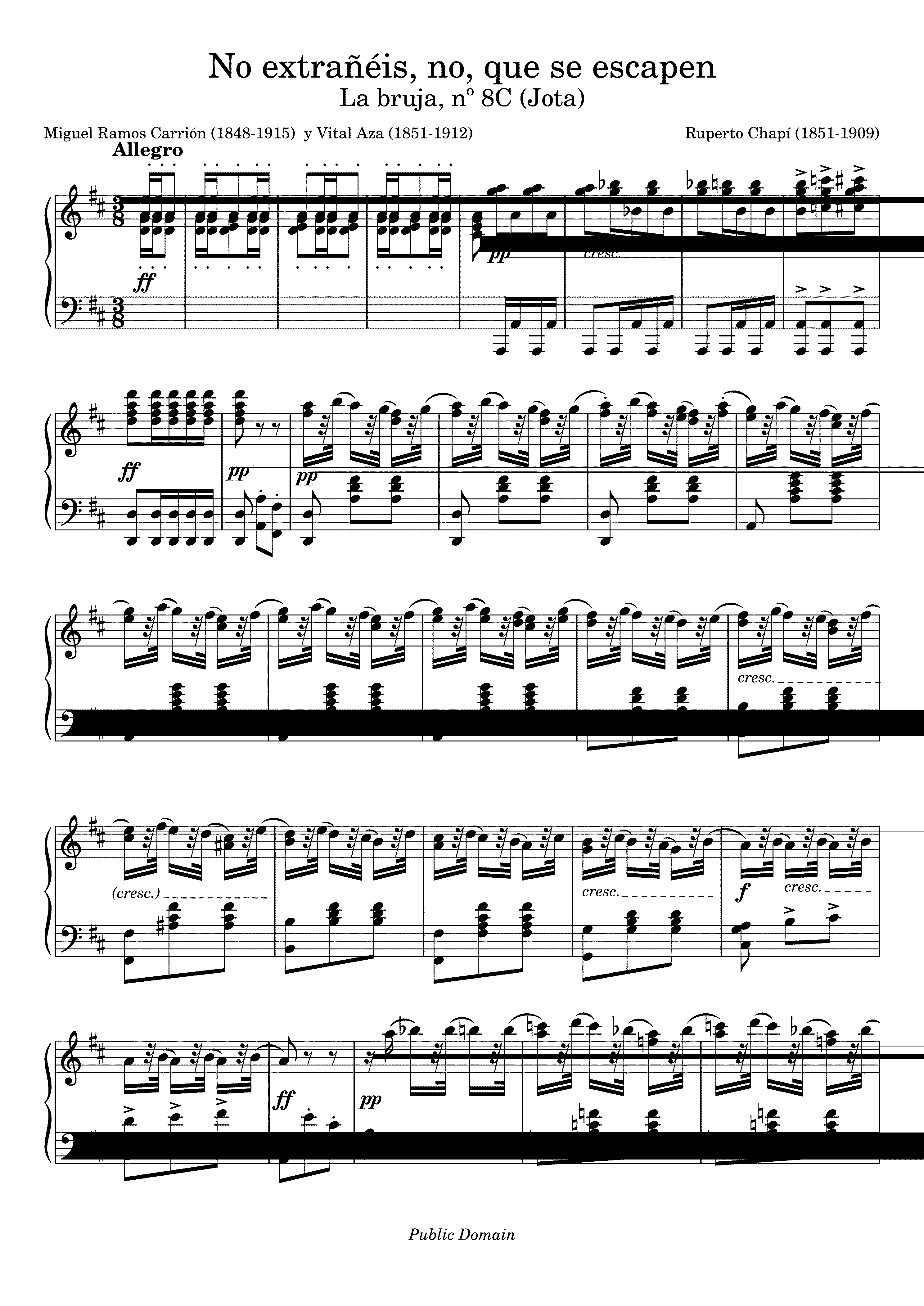Partitura Jota de la Bruja