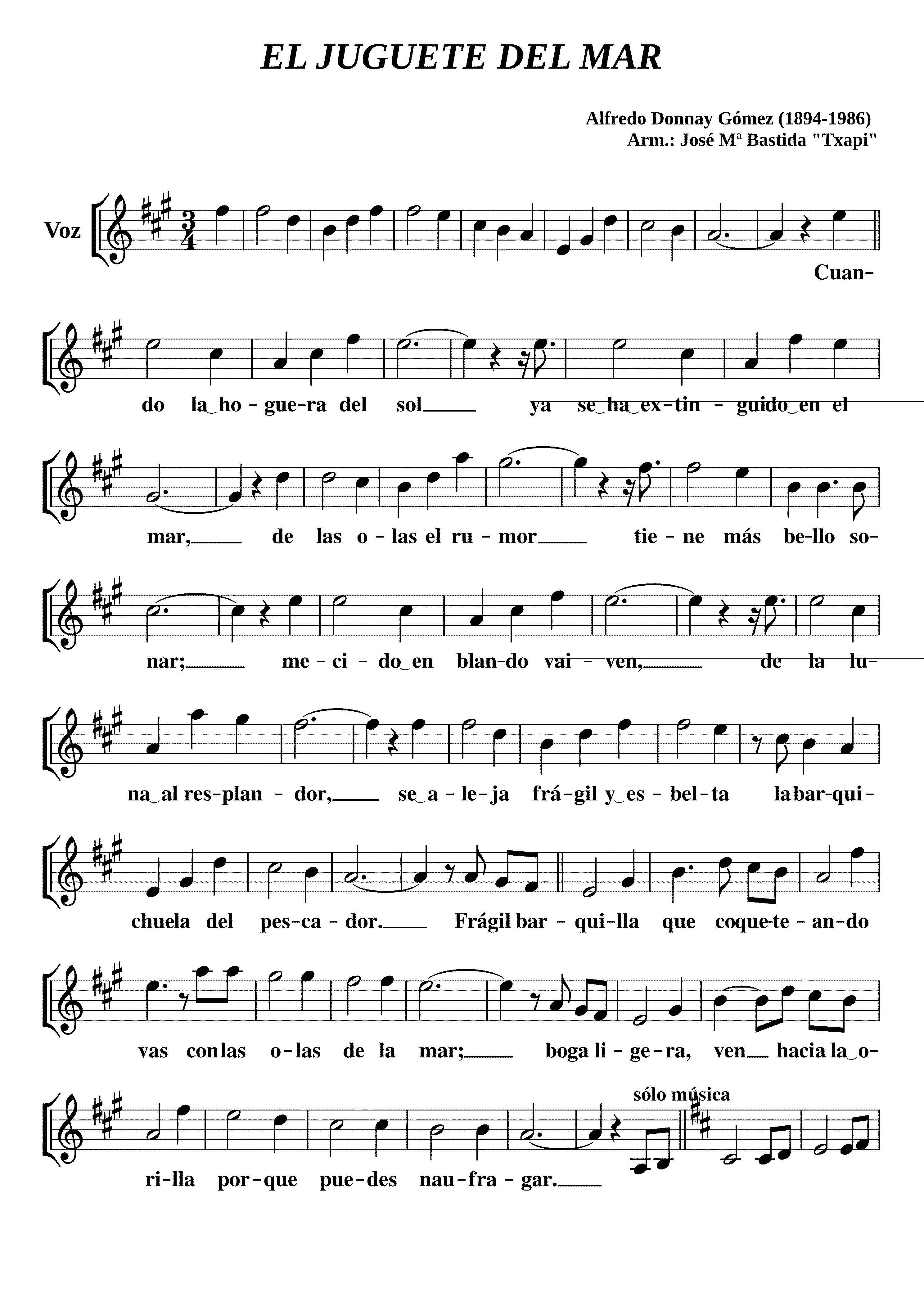 Partitura Juguete