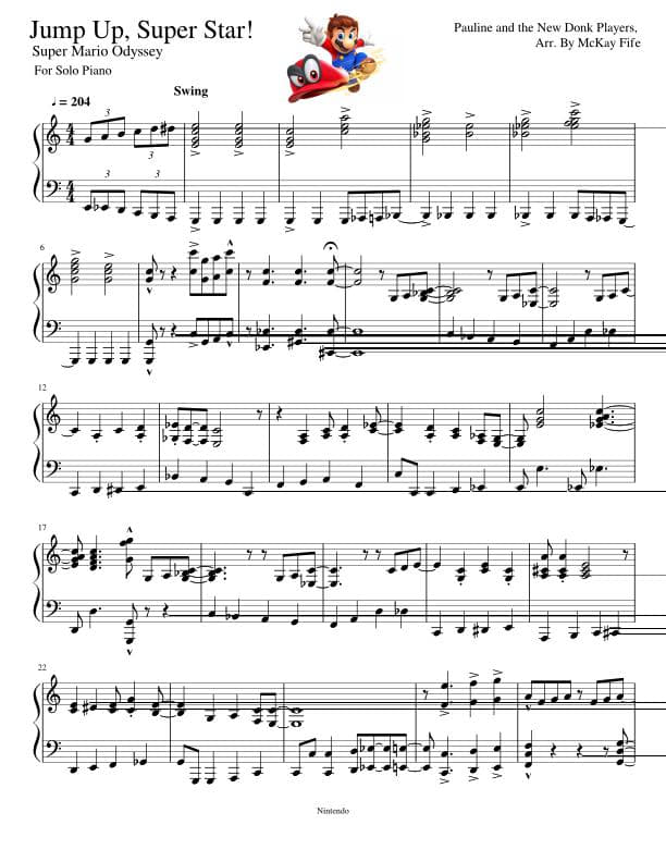 Partitura Jump Up Super Star