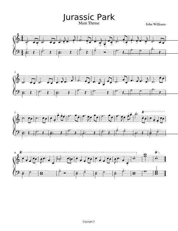 Partitura Jurassic World