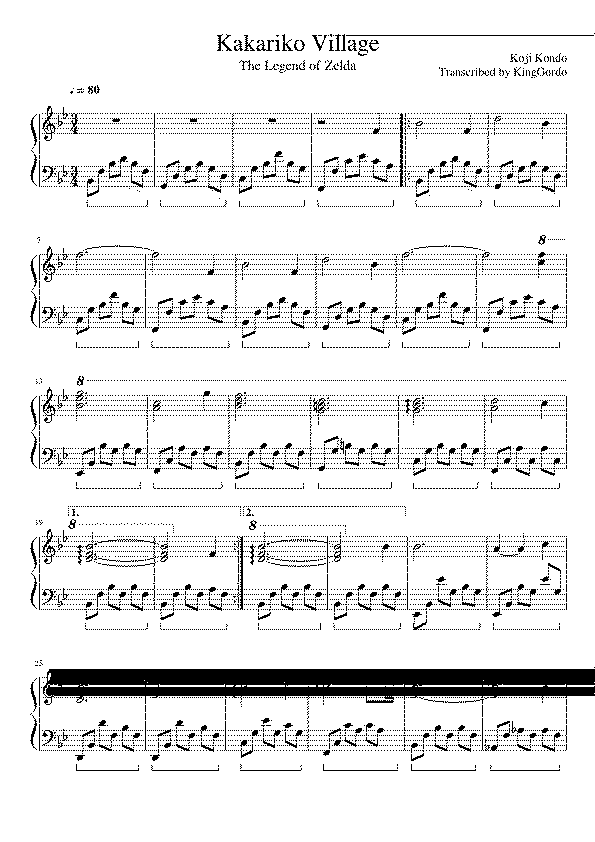 Partitura Kakariko Village