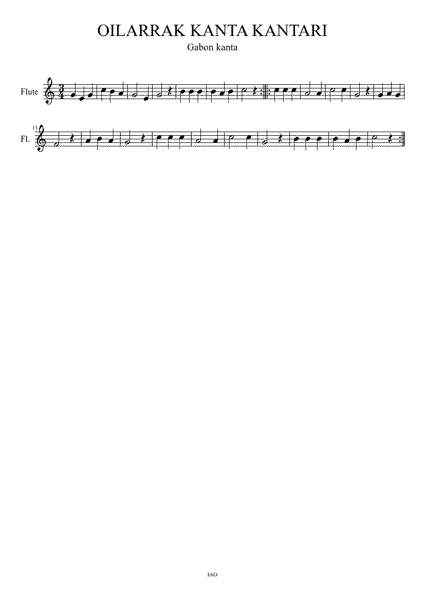 Partitura Kanta Kantari