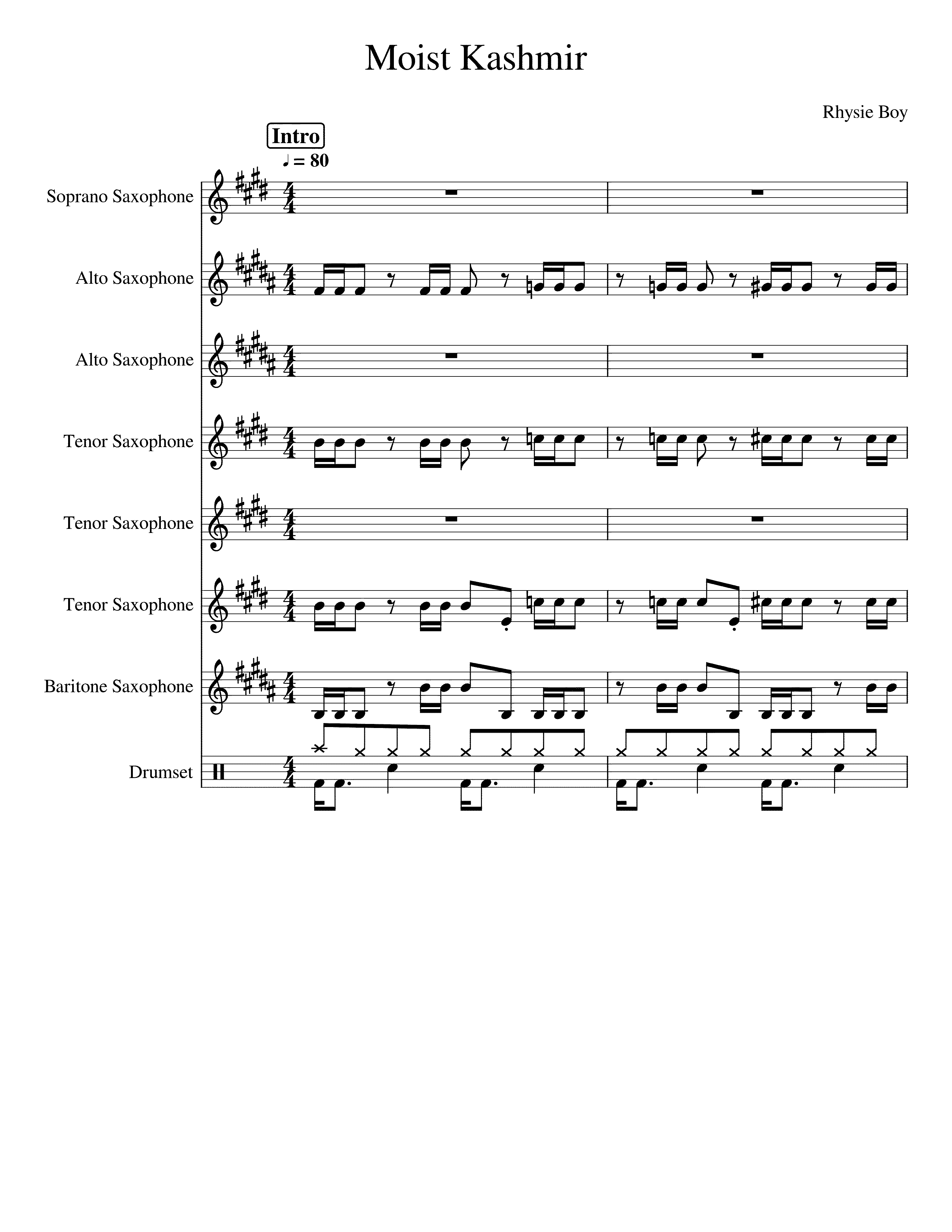 Partitura Kashmir