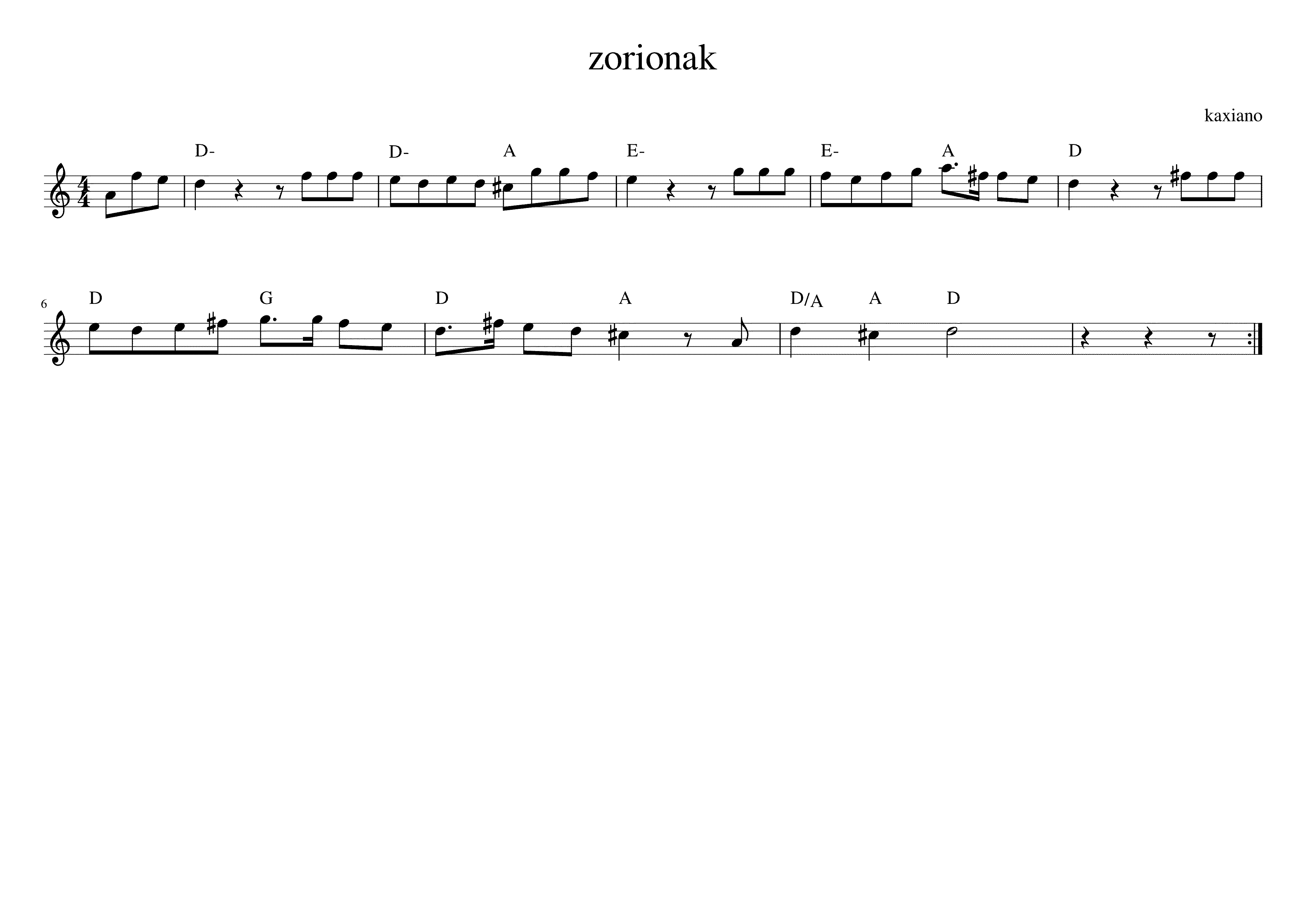 Partitura Kaxiano