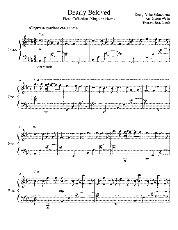 Partitura Kingdom Hearts